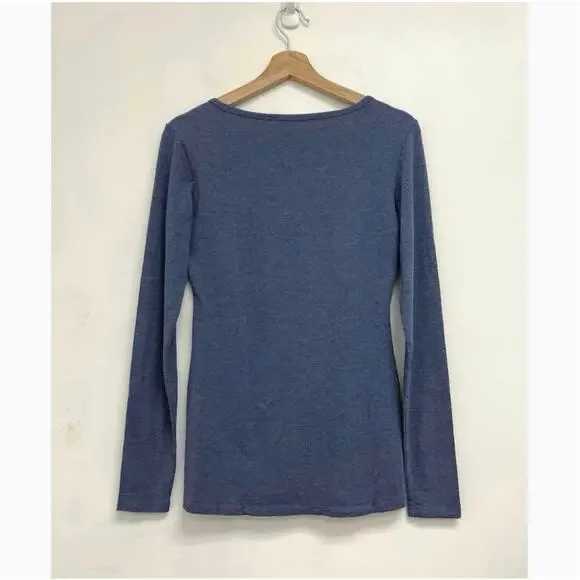 Peruvian Connection Layering Pima Cotton Stretch Round Neck Long Sleeve Tee - S - Picture 2 of 6